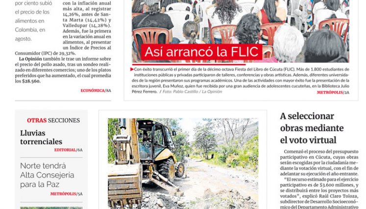 Portada del martes, 6 de septiembre de 2022