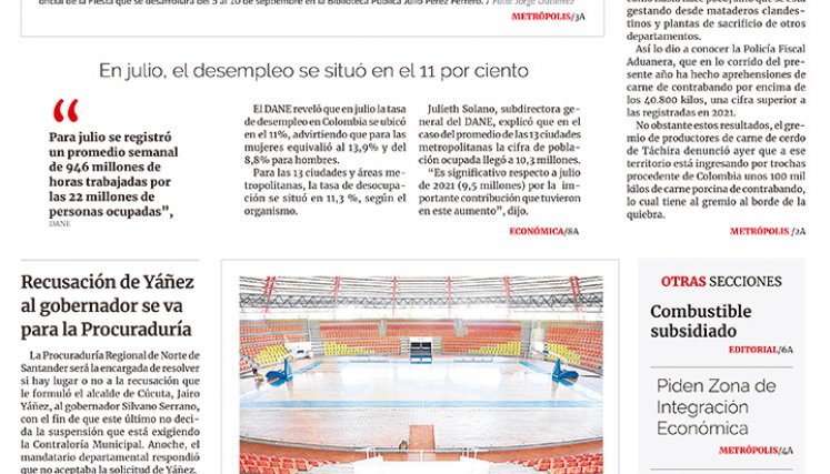 Portada del 1 de septiembre de 2022
