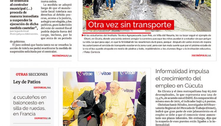 Portada del 2 de septiembre de 2022