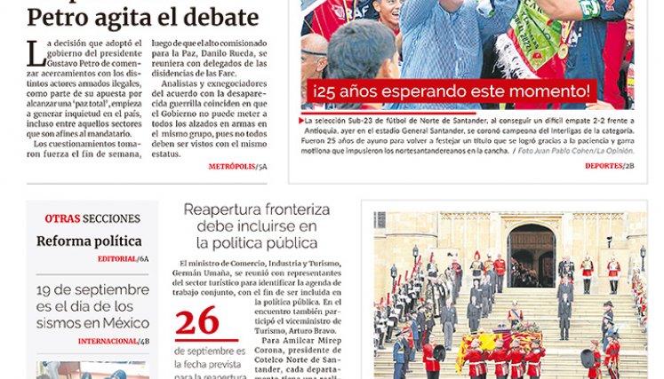Portada del 20 de septiembre de 2022