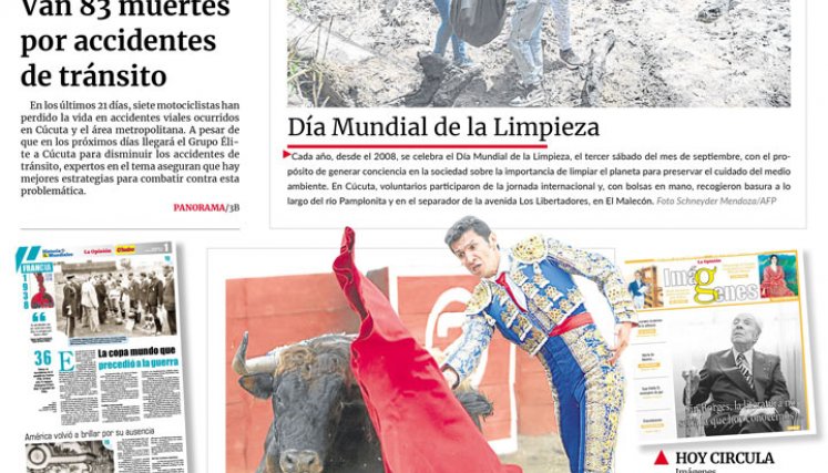 Portada del domingo, 18 de septiembre de 2022