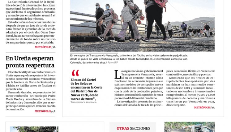 Portada del sábado, 3 de septiembre de 2022