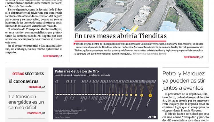 Portada del 17 de octubre de 2022