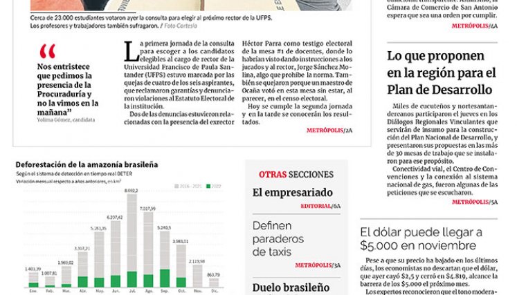 Portada del 29 de octubre de 2022