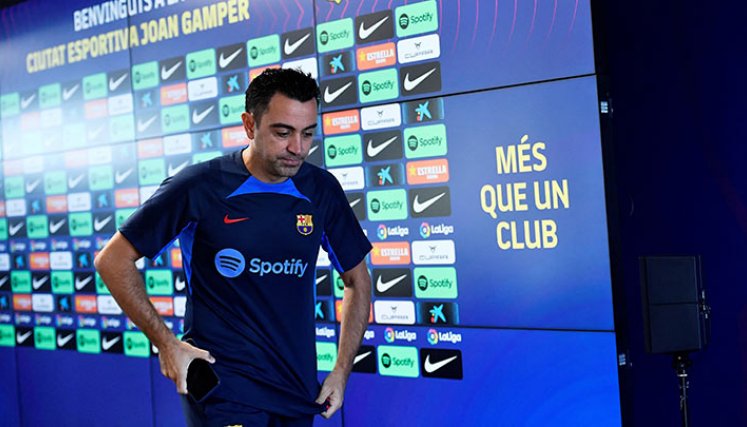 Xavi Hernández, técnico del Barcelona