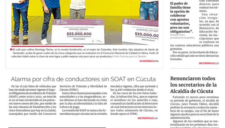Portada del martes, 4 de octubre de 2022