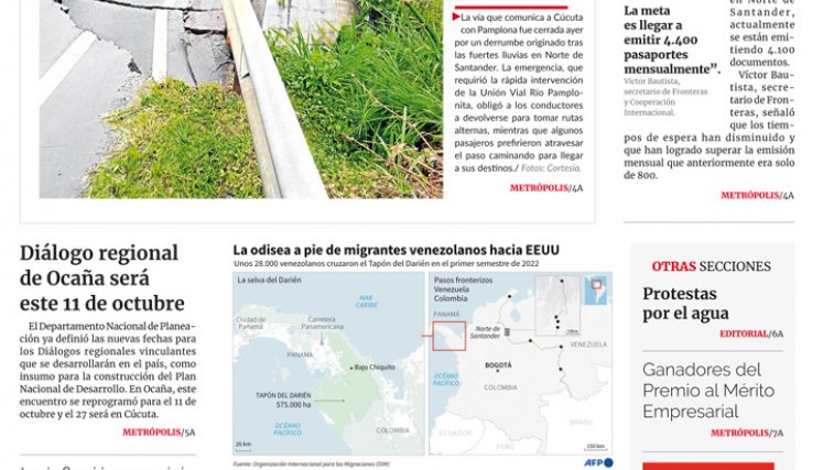 Portada del viernes, 7 de octubre de 2022