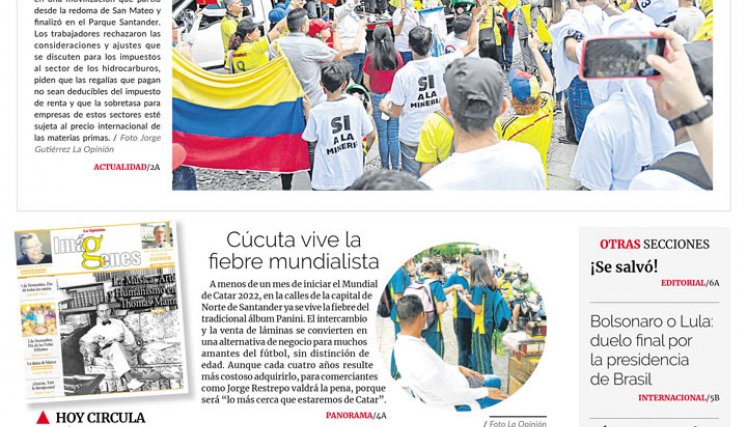 Portada del domingo, 30 de octubre de 2022