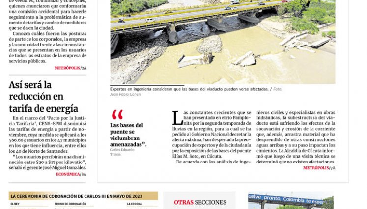 Portada del viernes, 14 de octubre de 2022