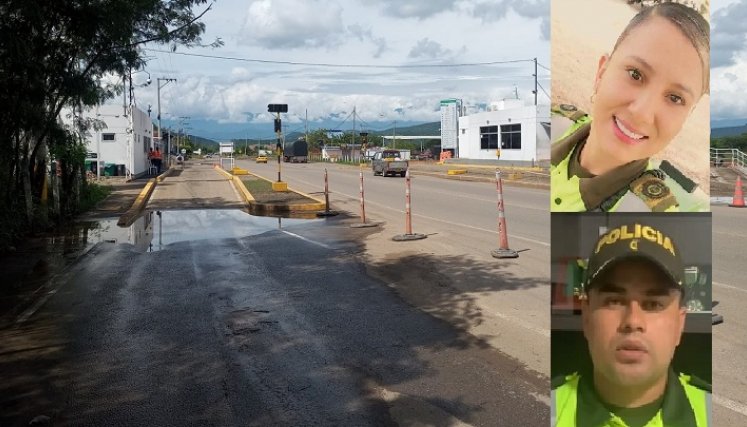 En este sector fueron atropellados el comandante de la Policía de Tránsito de Cúcuta, una patrullera y dos mujeres. 