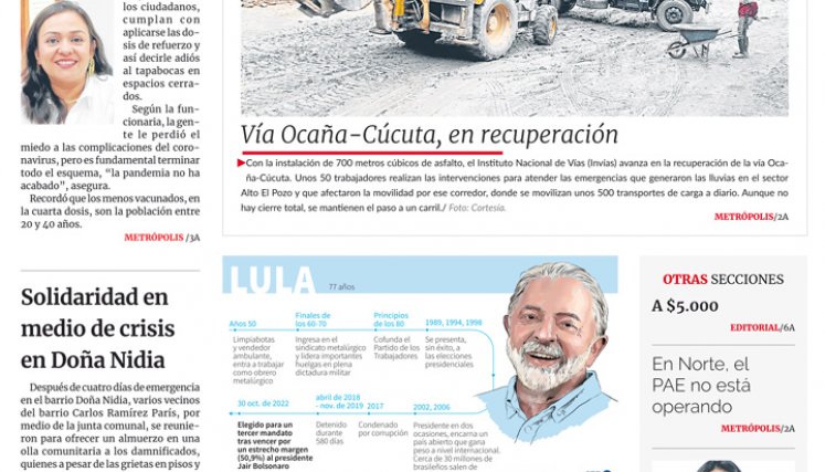 Portada del jueves, 3 de noviembre de 2022