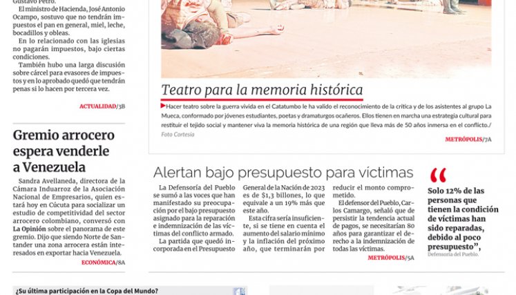 Portada del viernes, 4 de noviembre de 2022