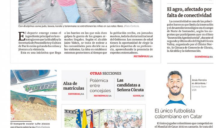 Portada del viernes, 18 de noviembre de 2022