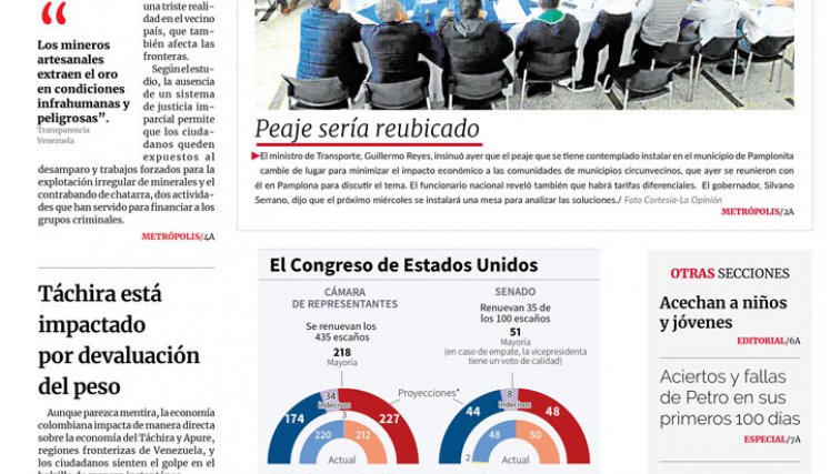 Portada del martes, 8 de noviembre de 2022