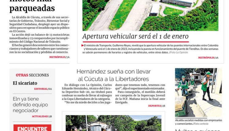 Portada del viernes, 11 de noviembre de 2022