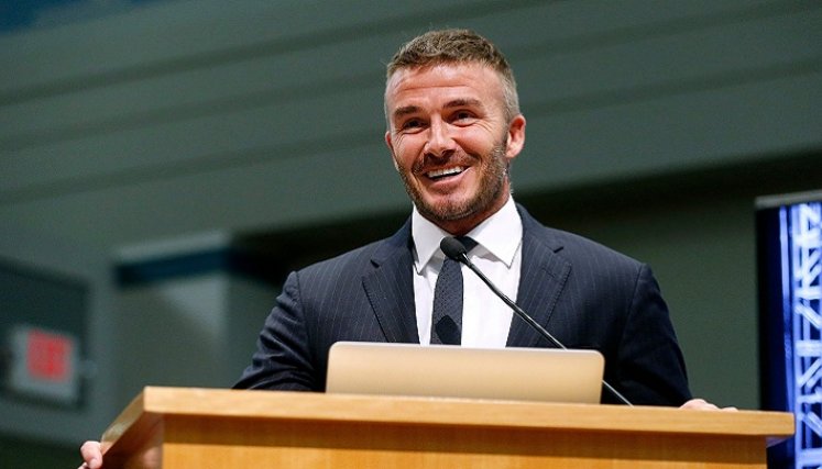 David Beckham, exdelantero de la selección inglesa de fútbol.