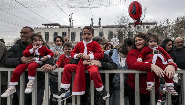 Celebración de Navidad en Belén