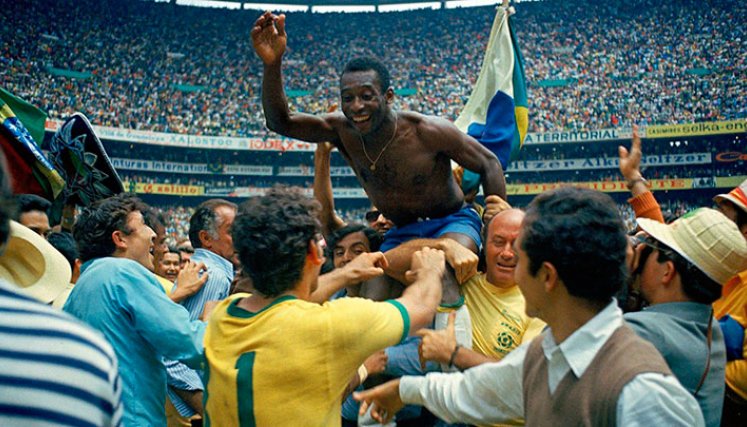 Pelé, campeón del Mundial de 1970 