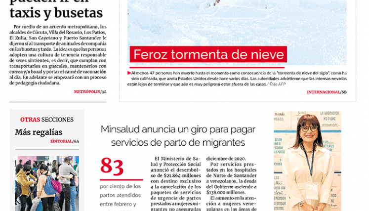 Portada del 27 de diciembre de 2022.