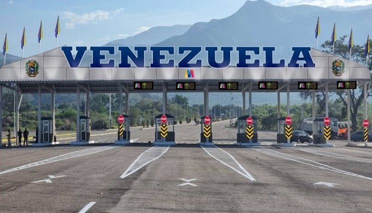 Así se observa el Puente Tienditas del lado venezolano