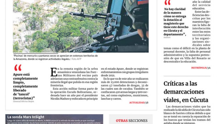 Portada del viernes, 23 de diciembre de 2022