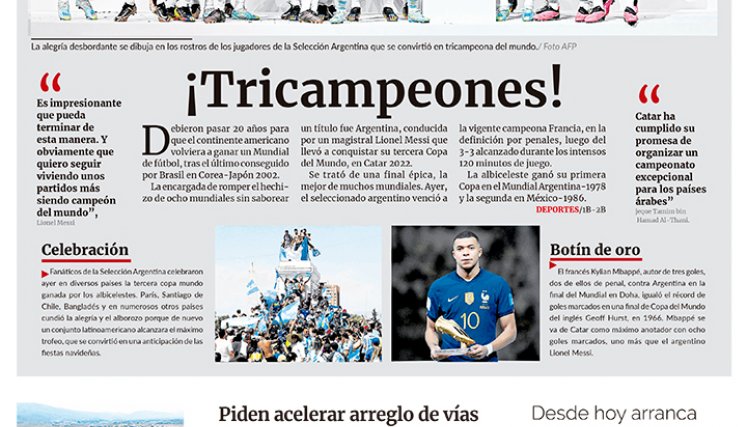 Portada del 19 de diciembre de 2022
