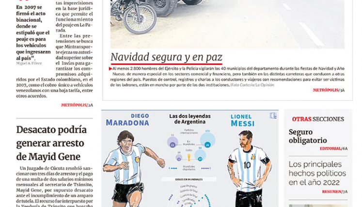 Portada del 22 de diciembre de 2022