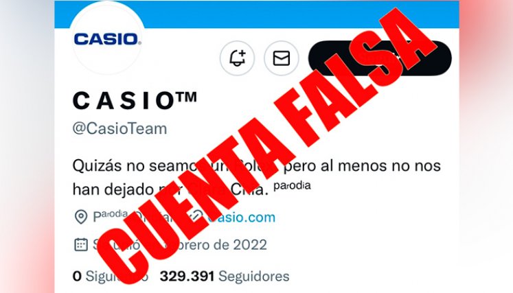 Cuentas falsas de Casio 