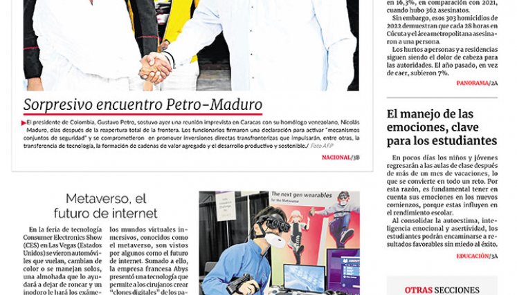 Portada del 8 de enero de 2023