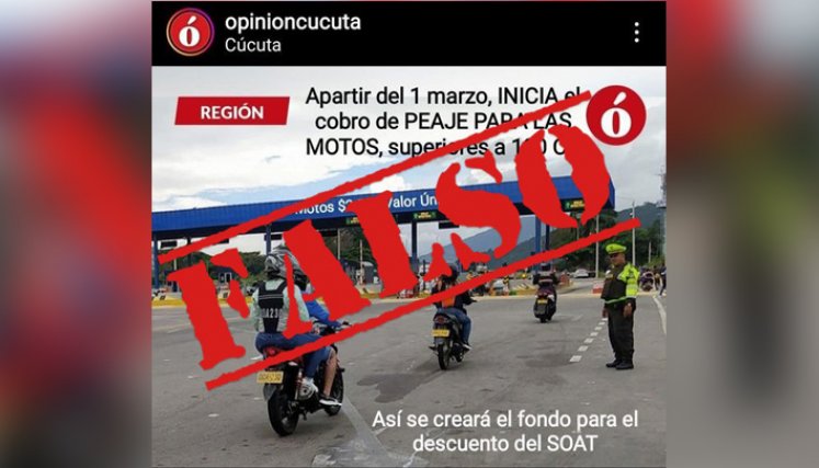 Noticia falsa. 