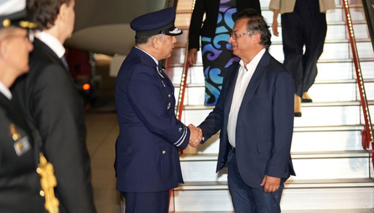 Presidente Petro arribó a Chile para su encuentro con Boric./Foto: Colprensa