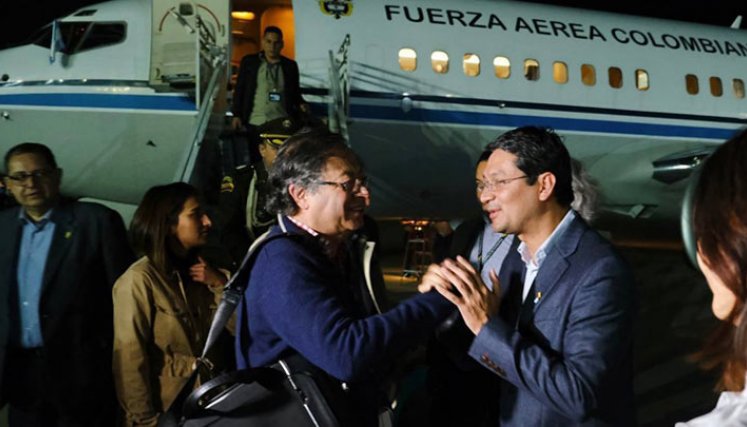 Presidente Petro llegó a Argentina para participar en la cumbre de la Celac./Foto: cortesía