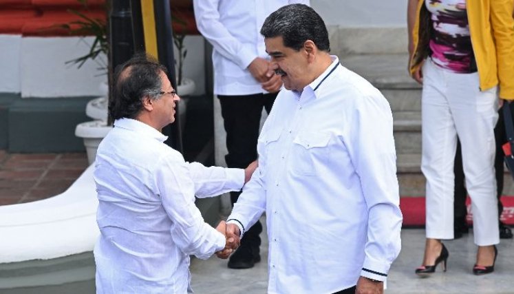 Petro llega a Venezuela para reunión extraordinaria con Maduro./Foto: AFP