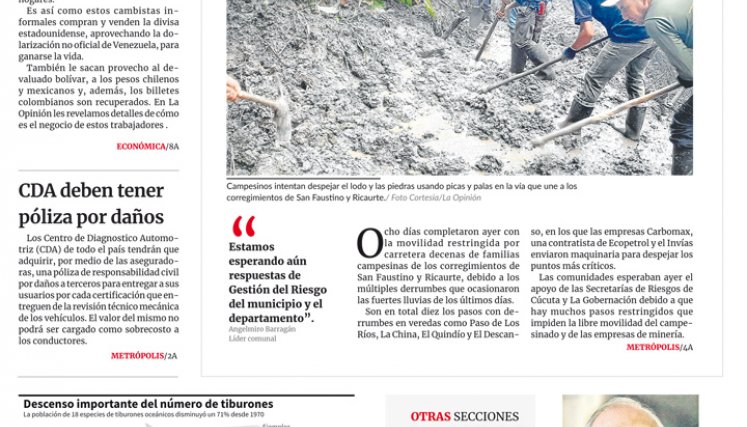 Portada del miércoles, 18 de enero de 2023