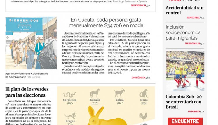 Portada del miércoles, 25 de enero de 2023