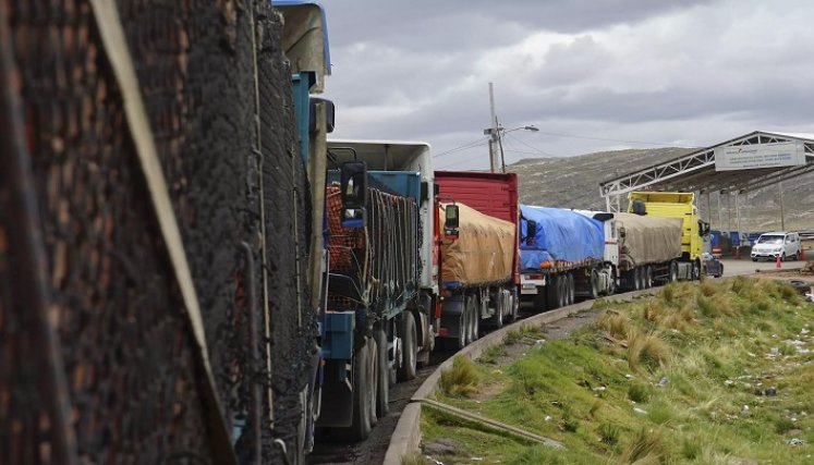 Protestas en frontera entre Perú y Bolivia. / Foto: AFP