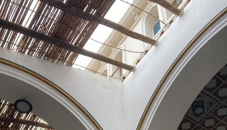 En un hueco que hay en una de las columnas fue que hallaron la osamenta.