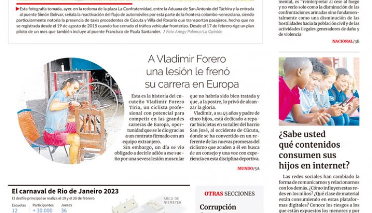 Portada del 19 de febrero de 2023 La Opinión