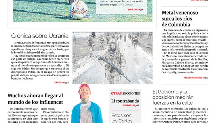 Portada domingo, 12 de febrero de 2023