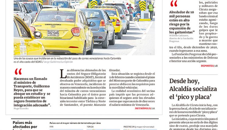Portada del 13 de febrero de 2023
