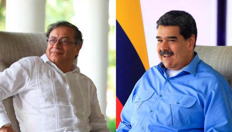 Gustavo Petro y Nicolás Maduro