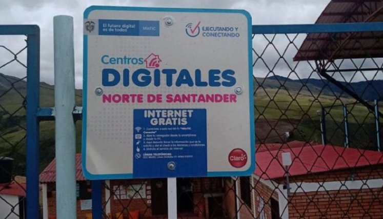 Los 40 municipios de Norte de Santander cuentan con Centros Digitales. Tibú es hasta el momento el que más tiene con 46 puntos, uno ubicado en el Batallón de Ingenieros de Combate N° 30./Fotos: Cortesía / La Opinión 
