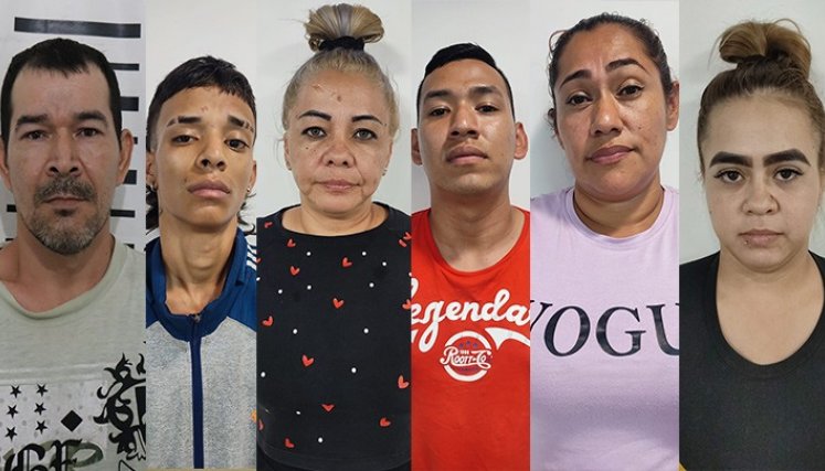 De izquierda a derecha: Luis Hoyos, José Rizales, Lucy Rodríguez, Freiman Duarte, Fanny Duarte y Marlyn  Ibarra. 