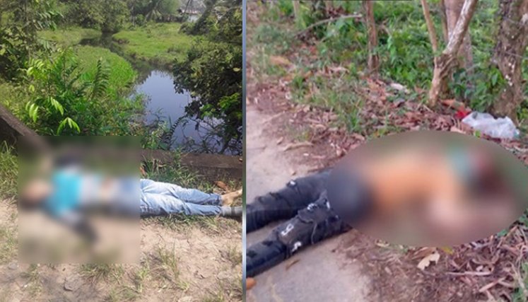 Fueron asesinados a balazos. Uno de ellos quedó tendido a un costado de la vía que lleva a Llano Seco..