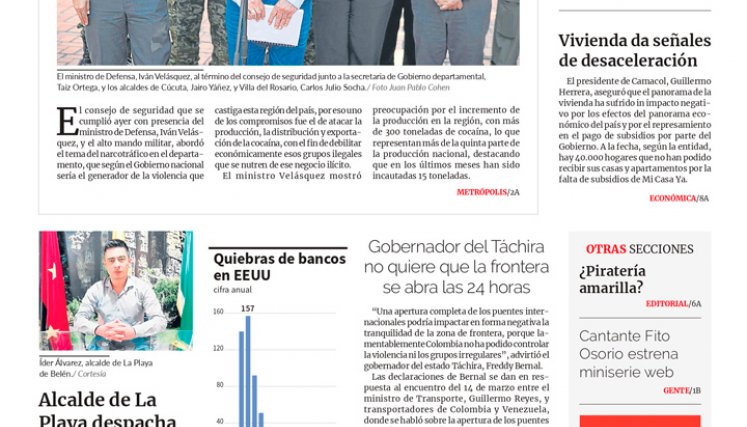 Portada del viernes, 17 de marzo de 2023