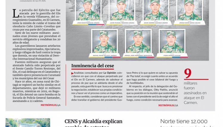 Portada del jueves, 30 de marzo de 2023