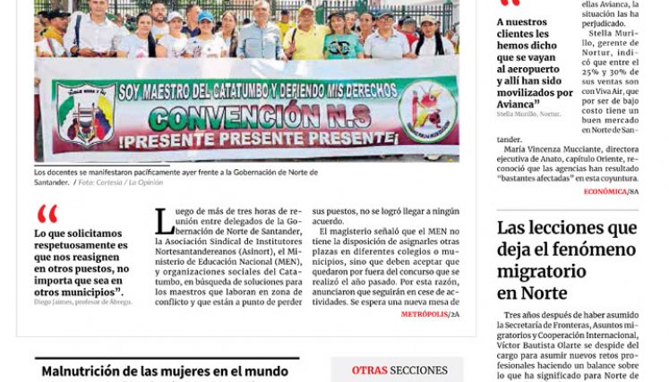 Portada del martes, 7 de marzo de 2023
