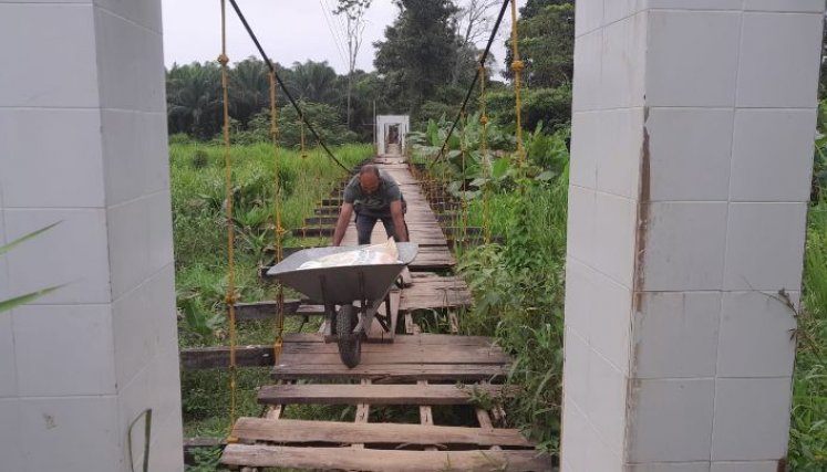 En riesgo de colapsar puente de la zona rural de El Zulia. / Foto: Deicy Sifontes / La Opinión 