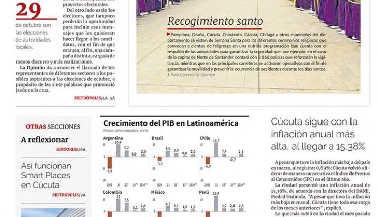 Portada del jueves, 6 de abril de 2023