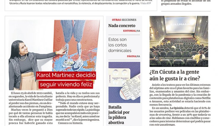 Portada del domingo, 9 de abril de 2023